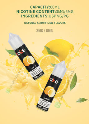 30pg 30ml ই সিগারেট ভ্যাপিং লিকুইড লেমন ফ্লেভার কাস্টমাইজেশন