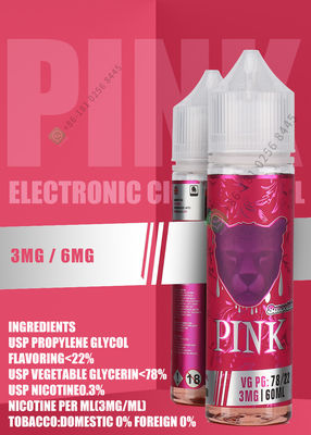 30ml 60ml Vape Juice Nic লবণ নিকোটিন শক্তি 3mg 6mg