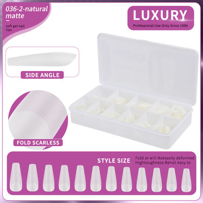 500pcs/Box Almond Shape Natural Matte False Nails 11 Sizes Acrylic Gel Nail Art Extensions for Women (মহিলাদের জন্য এক্রাইলিক জেল নখ আর্ট এক্সটেনশন)