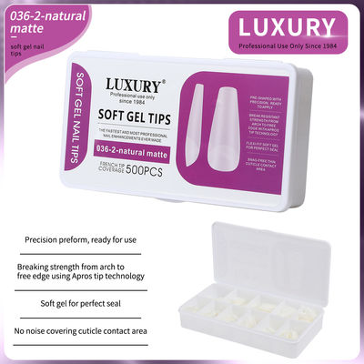 500pcs/Box Almond Shape Natural Matte False Nails 11 Sizes Acrylic Gel Nail Art Extensions for Women (মহিলাদের জন্য এক্রাইলিক জেল নখ আর্ট এক্সটেনশন)