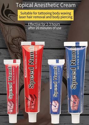 Red Speed Numb Tattoo Numbing Cream for 3-4 Hours Painless Fast Absorption Non-Greasy Anesthetic Cream