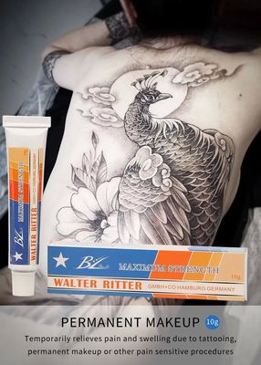 নন-গ্রীসি OEM/ODM সেমি-পারমানেন্ট মেকআপ ট্যাটু নমিং ক্রিম ১০ গ্রাম দ্রুত কাজ করে ব্যথা উপশম