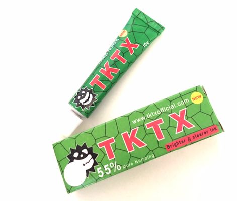 আসল সবুজ TKTX ট্যাটু নাম্বিং ক্রিম 55% 10g লেজার হেয়ার রিমুভিং