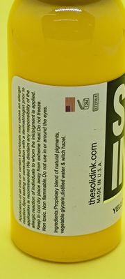 120ML 260ML উজ্জ্বল হলুদ ট্যাটু কালি অ বিষাক্ত জৈব ট্যাটু রঙ্গক