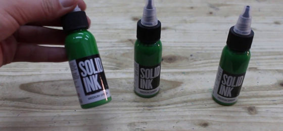 30ML 60ML এয়ারব্রাশ সলিড কালি ট্যাটু কালি মাঝারি সবুজ বিশুদ্ধ উদ্ভিদ সামগ্রী